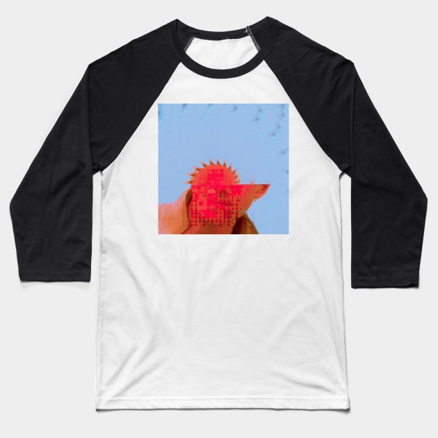 SAW Sureal Glitch Art Baseball T-Shirt by raspberry-tea